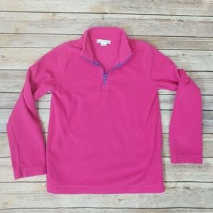 Garnet Hill hot pink pullover EUC size L